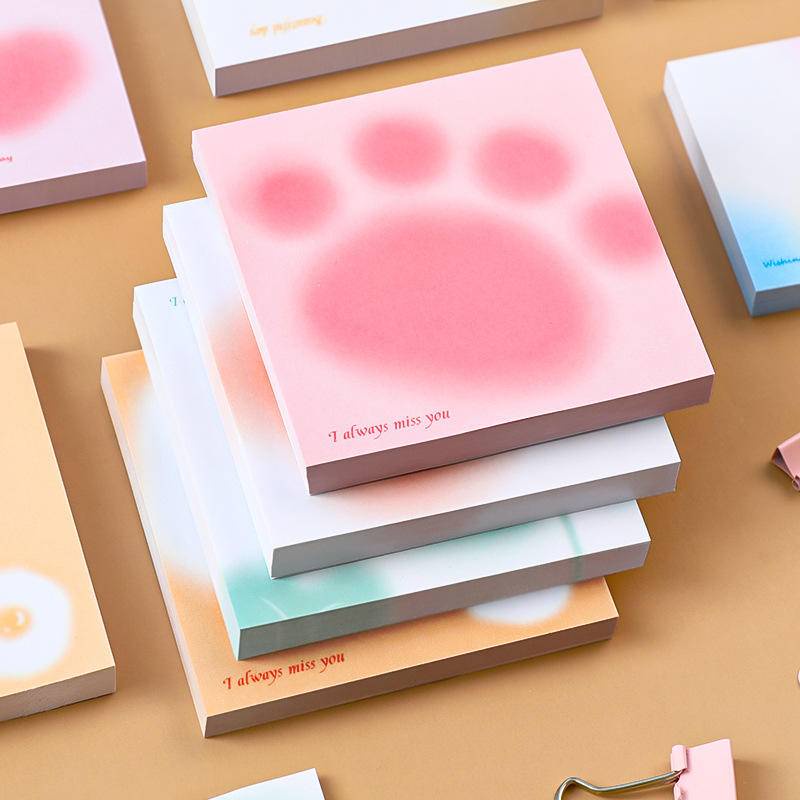 ⭐ iLado ⭐ 【50 Pcs】 Giấy dán ghi chú Sticky note nhiều màu giấy note caro màu theo nhiệt độ giấy ghi nhớ giấy đánh dấu đồ dùng học tập cute văn phòng phẩm giá rẻ dễ thương sổ mini cute quà tặng học sinh