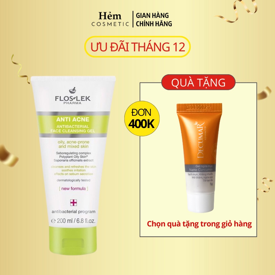 Sữa rửa mặt BABÉ Stop Akn Purifying Cleansing gel cho da dầu mụn 200ml - Hẻm Cosmetic