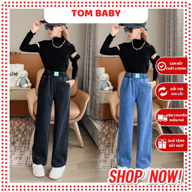QUẦN JEAN CỘNG XUÔNG PHONG CÁCH ULZZANG CHO BÉ GÁI