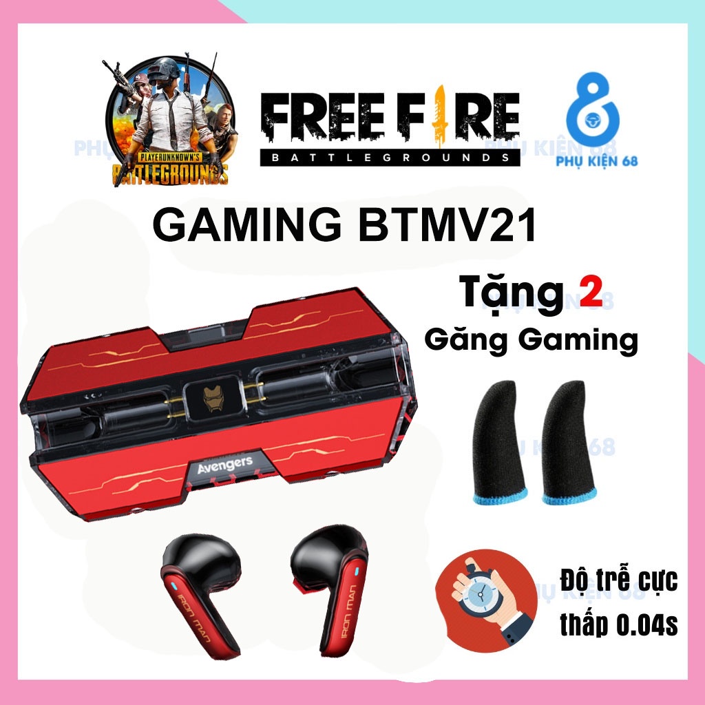 Tai nghe bluetooth gaming BTMV21 mô hình chiến binh Marvel Âm thanh HIFI độ trễ cực thấp cho các game thủ