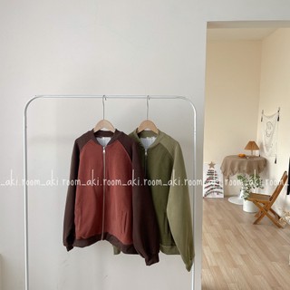 Áo khoác raglan dáng bomber chất nỉ nhung tăm dày 99036