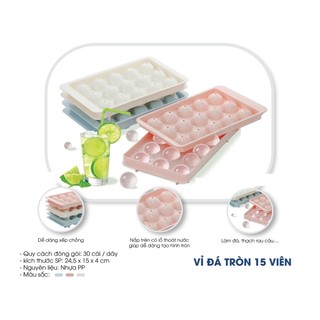 Khay làm đá bi tròn lớn 15 viên Việt Nhật