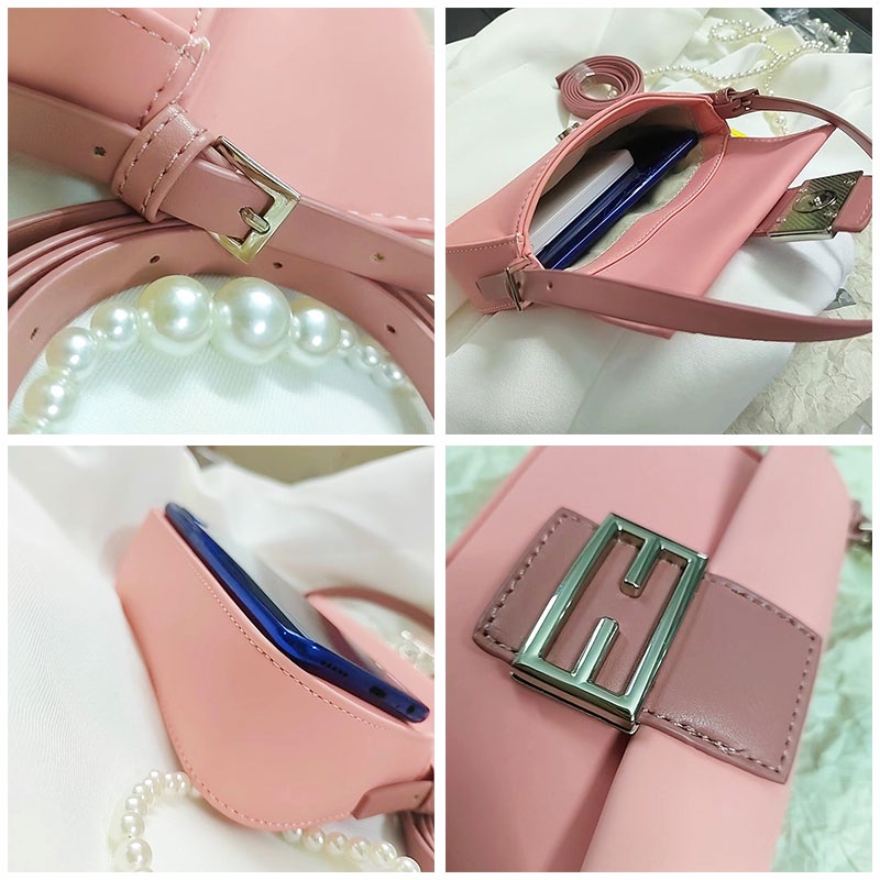 Mischa Túi Đeo Chéo Vai Bằng Da PU Màu Trơn Dễ Phối Đồ Thời Trang