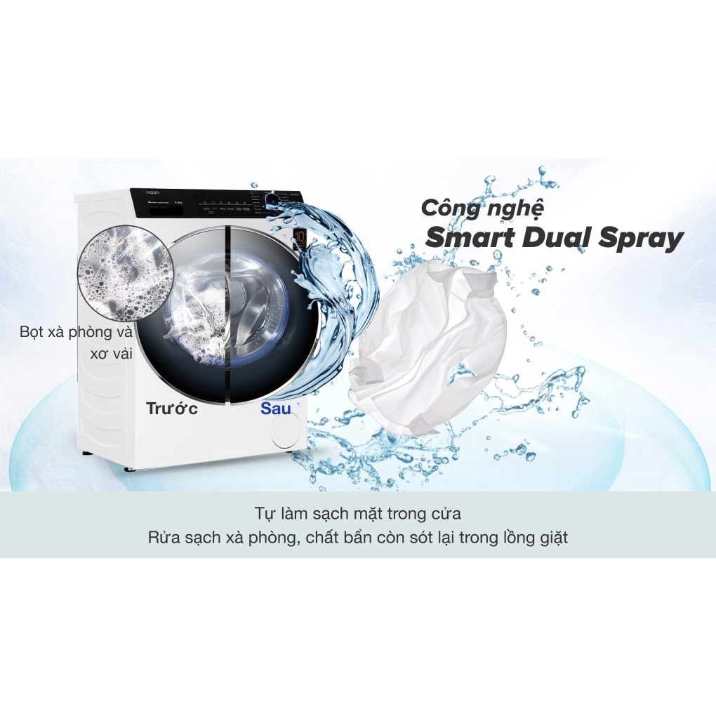 Máy giặt Aqua Inverter 8 kg AQD-A800F.W