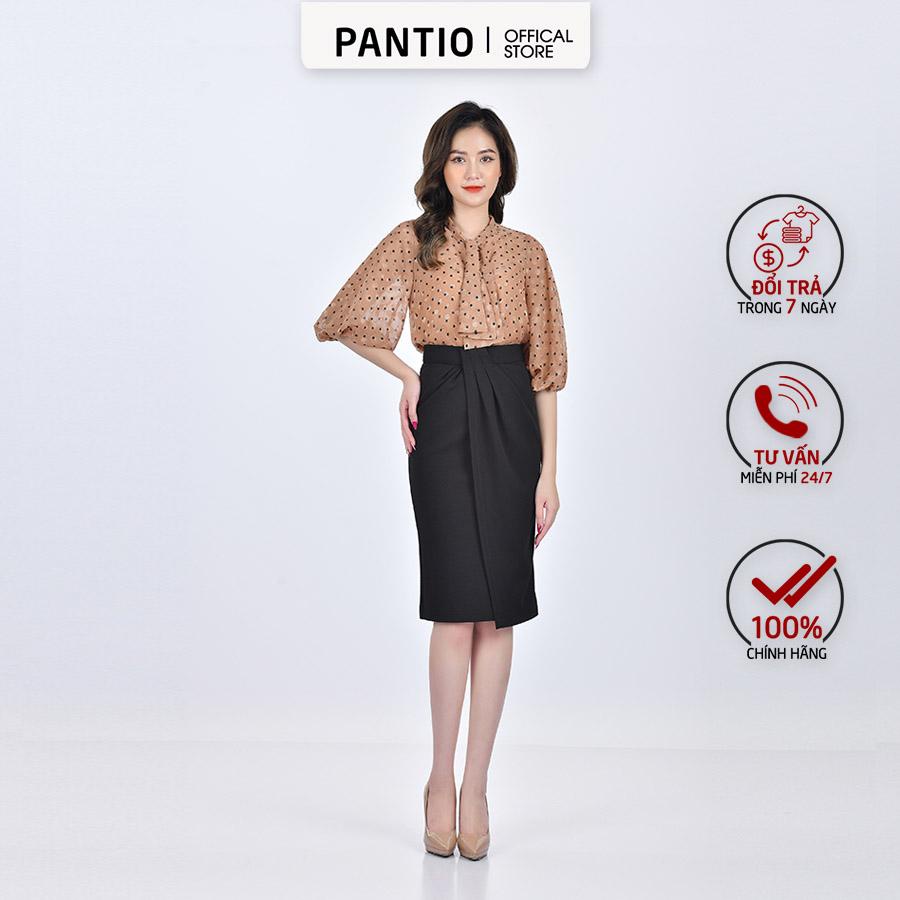 FAS52894 - Áo sơ mi chấm bi tay lỡ 3/4 - PANTIO