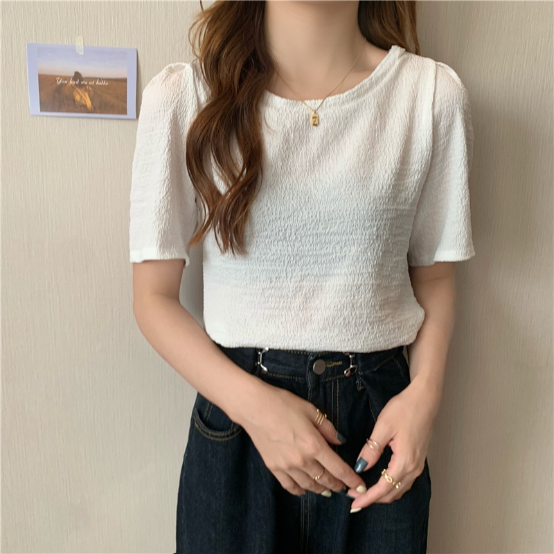 Áo Sơ Mi Ngắn Tay Thắt Nơ Hai Màu Thiết Kế Mới Dành Cho Nữ