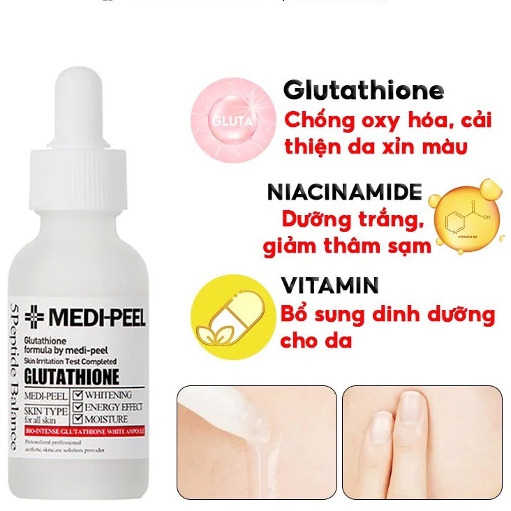 Tinh Chất Dưỡng Trắng, Mờ Thâm Nám Medi-Peel Bio-Intense Glutathione White Ampoule 30ml