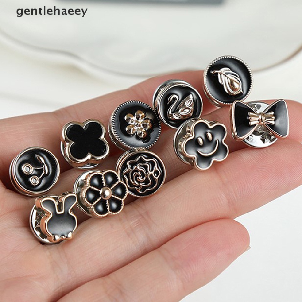 Set 10 Ghim Cài Cổ Áo Đính Ngọc Trai Chống Chói Dễ Thương Thiết Thực