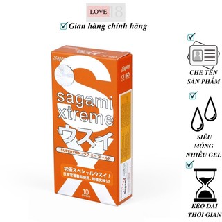 Bao Cao Su siêu mỏng hương cam Sagami Xtreme Superthin hộp 10 chiếc