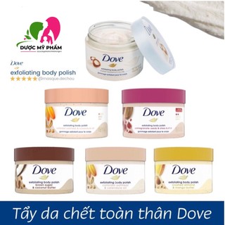 Tẩy tế bào chết body Dove Mỹ 298ml, Đức 225ml tẩy da chết Dove Exfoliating Body Polish