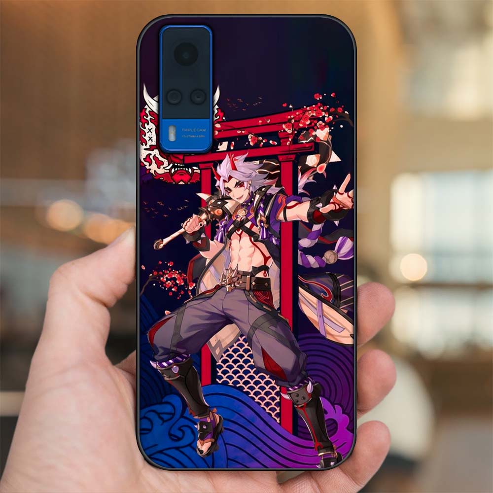 Ốp lưng Vivo Y51 2020, Y53s viền đen in hình Arataki Itto Genshin Impact