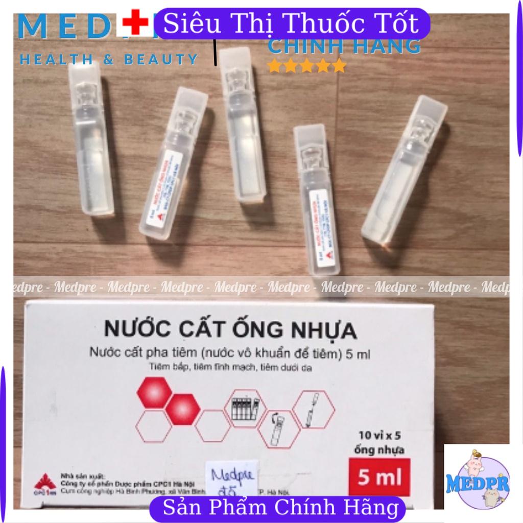 Nước cất ống nhựa (hộp 50 ống) - 5ml;- Date xa 2026, 2027 - Giá sỉ f