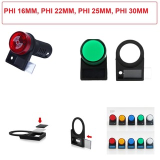 Tem nhãn mica phi 16mm, 22mm, 25mm, 30mm, mác ghi tên đèn báo pha, mác ghi tên nút nhấn - bộ 10 cái