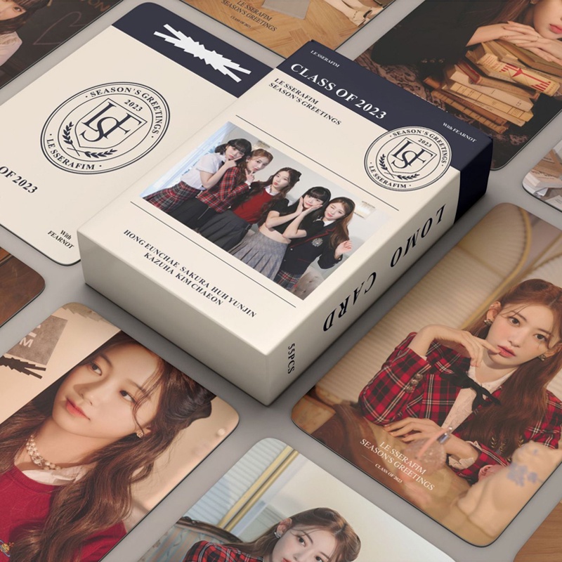 LE SSERAFIM Hộp 55 Ảnh LOMO Card Mùa 2023 Thẻ