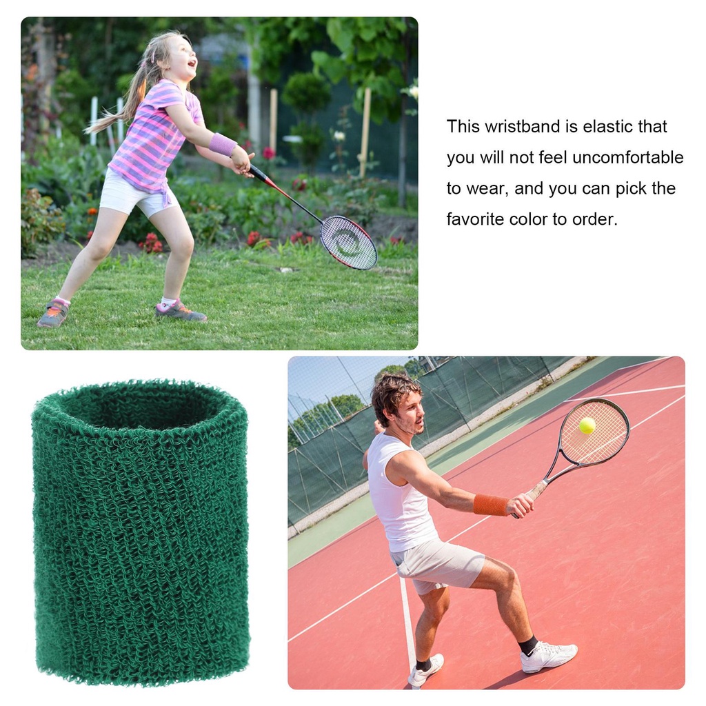 Băng Đeo Cổ Tay Co Giãn Thấm Hút Mồ Hôi Màu Tím Nhạt Dành Cho Người Lớn Và Trẻ Em