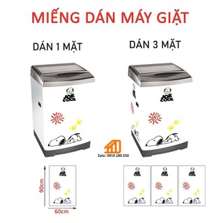 Decal dán máy giặt chó spoony - kt cm