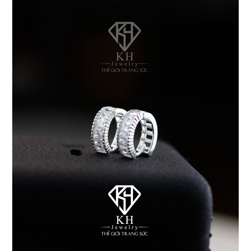 Khuyên tai B.a.d.g.e.t Trắng KHJER05