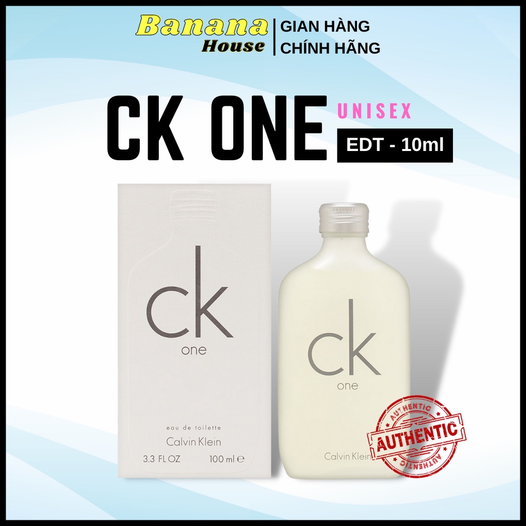 Nước Hoa Unisex CK One EDT Mẫu Thử 10ml Dành Cho Cả Nam Và Nữ