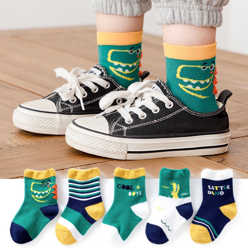 Set 5 Đôi Tất Cotton Dễ Thương Cho Bé