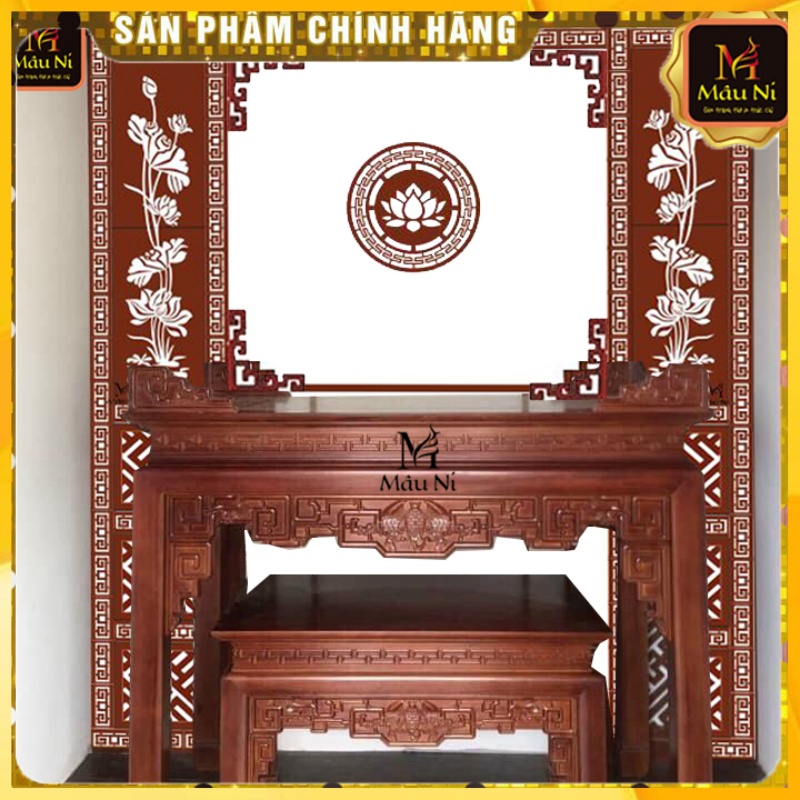 VÁCH GỖ dán trang trí BÀN THỜ lắp ghép - bằng gỗ mfd vân gỗ - MÂU NI - nội thất đẹp, phong