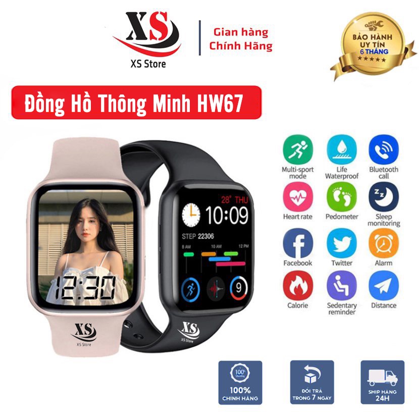Đồng Hồ Thông Minh XS Store HW 67 - Cảm Ứng Toàn Màn Hình, Nghe Gọi, Đổi Hình Nền