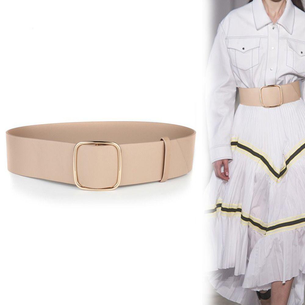 Thắt Lưng Da Bản To Phong Cách Vintage Thời Trang Cho Nữ