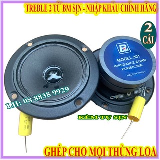 Cặp củ loa treble 2 từ bm hàng chính hãng kèm tụ 2.2mf sịn - giá 2 loa