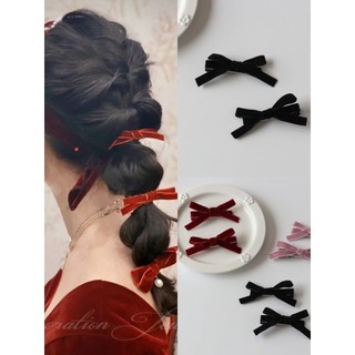 Kẹp tóc nơ nhung bản nhỏ xinh xắn
