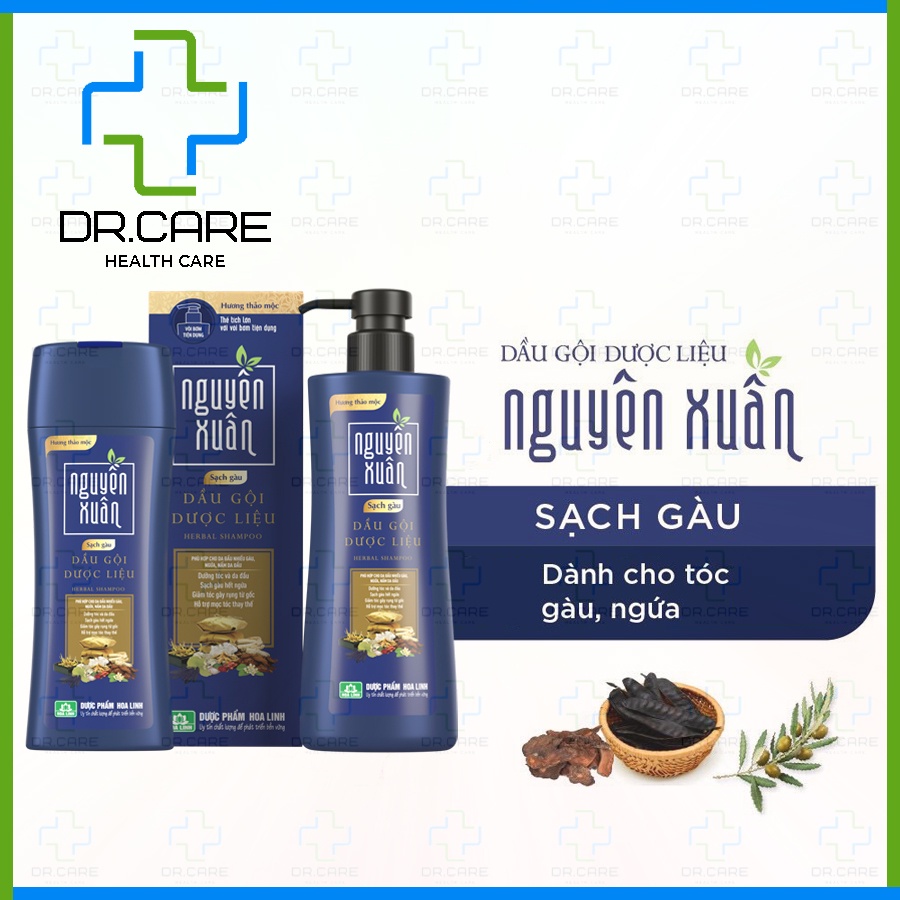[CHÍNH HÃNG] Dầu gội dược liệu Nguyên Xuân Sạch Gàu Xanh dương đủ cỡ - Giảm gàu, nấm da đầu, hết ngứ