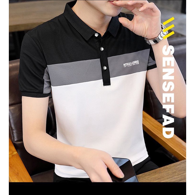 Áo thun polo nam có cổ tay ngắn mẫu đẹp 2023 in chữ STUDIO chất thun cotton 4c thoải mái thoáng mát