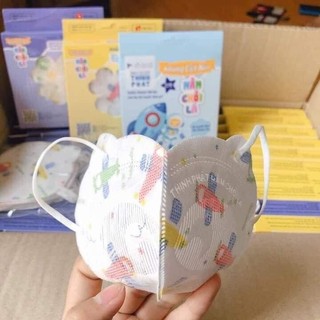 Set 50 chiếc khẩu trang mầm chồi lá cho bé từ 4 tuổi