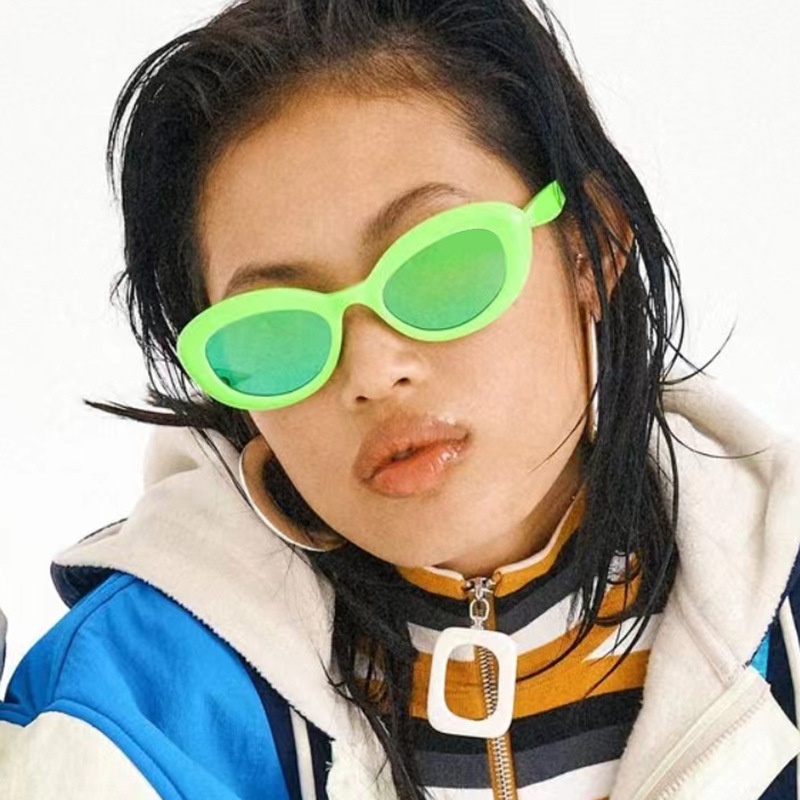 (KIQI-FASHION) COD Kính Mát Gọng Oval Chống Tia UV Thời Trang Cho Nam Nữ