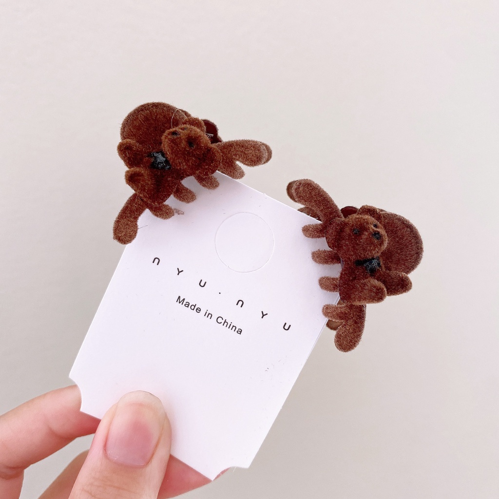 Set 2 kẹp nhung gấu