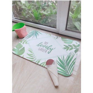 Thảm đá lau chân nhà tắm siêu thấm hút kích thước 39x60x0.9cm Sỏi Trắng Mát Xa Chân