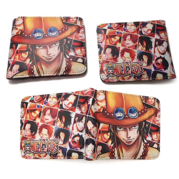 Ví Ngắn Đựng Tiền Xu 80% In Hình Nhân Vật Luffy Chopper Ace Zoro Trong Phim Hoạt Hình One Piece Độc Đáo