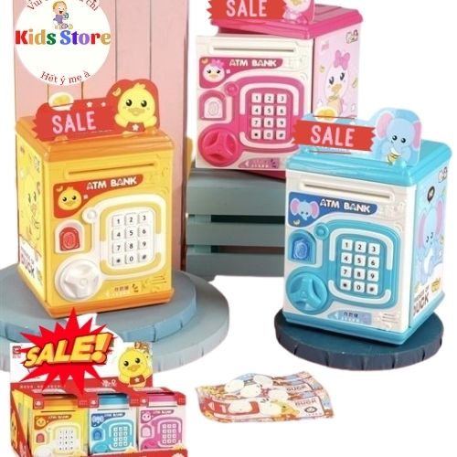 Két đựng tiền mini cho bé yêu, Hộp tiết kiệm mini có khóa, Heo bỏ tiền-Lợn bỏ tiền tiết kiệm