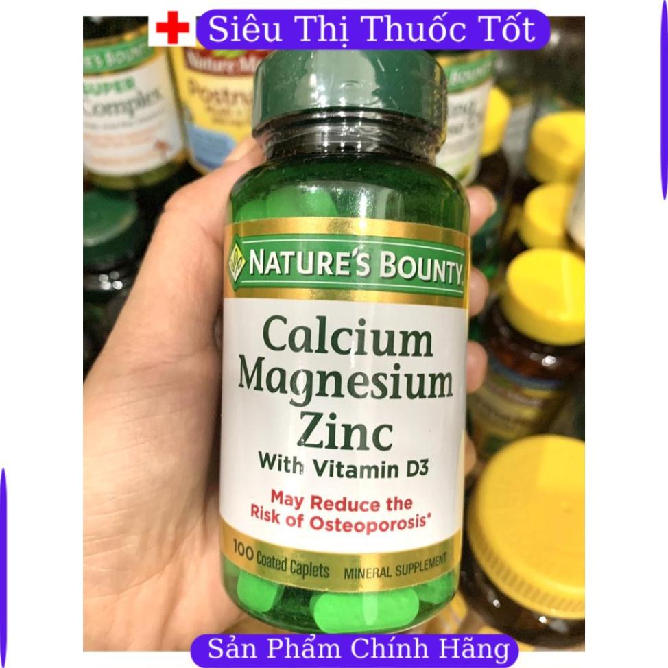 Canxi Magie và Kẽm từ Nature’s Bounty Calcium Magnesium Zinc 100 viên - Tăng đề kháng - Tăng miễn dịch F