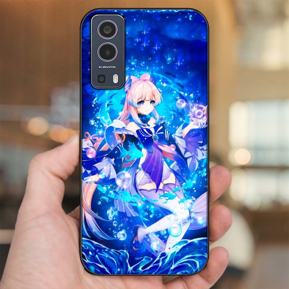 Ốp lưng Vivo Y72 5G viền đen in hình Sangonomiya Kokomi Genshin Impact
