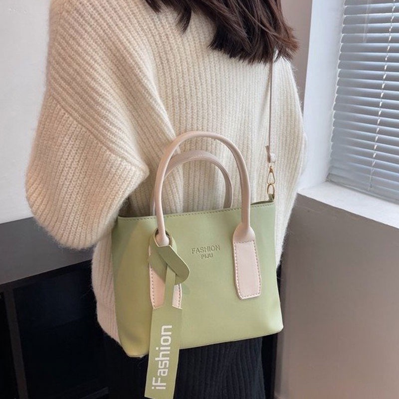 Mischa Túi Xách Da PU Sức Chứa Lớn Thời Trang Phong Cách Phương Tây Cho Nữ