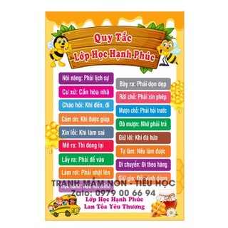 Tranh Decal trang trí LỚP HỌC HẠNH PHÚC 007