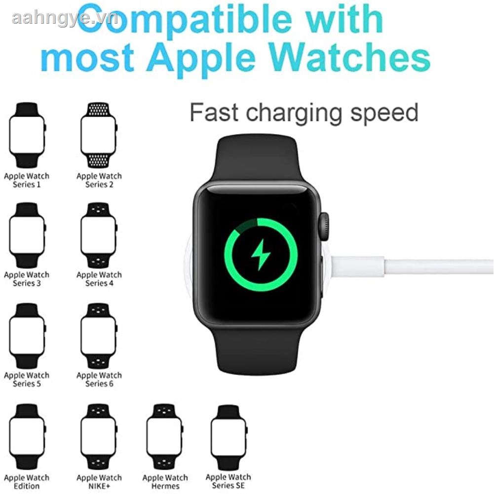 Đế Sạc Nhanh Không Dây Cảm Ứng Cho Apple Watch Series / 6 / 5 / 4 / 3 / 2 / 1