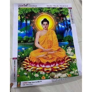 Tranh đính đá Phật thích ca (chưa đính) LV047