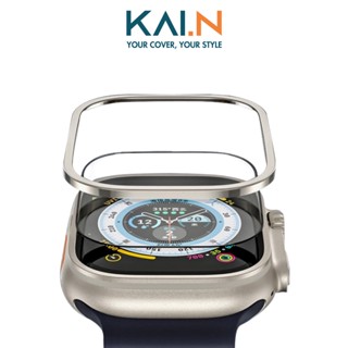 Miếng Dán Cường Lực Màn Hình Viền Titanium Alloy Dành Cho Apple Watch Ultra/ Ultra 2, Kai.N TitanGlass