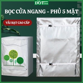 Bọc trùm máy giặt cửa ngang phủ kín 5 mặt vải bạt loại dày chống mưa nắng che mát máy ngăn bụi bám Dotina  PK01 sẽ