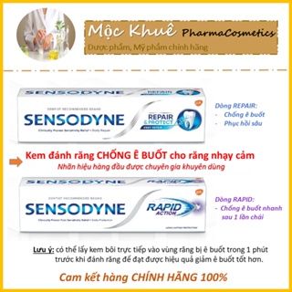 Sensodyne REPAIR và RAPID action Sensodyne Protect deep repair kem đánh