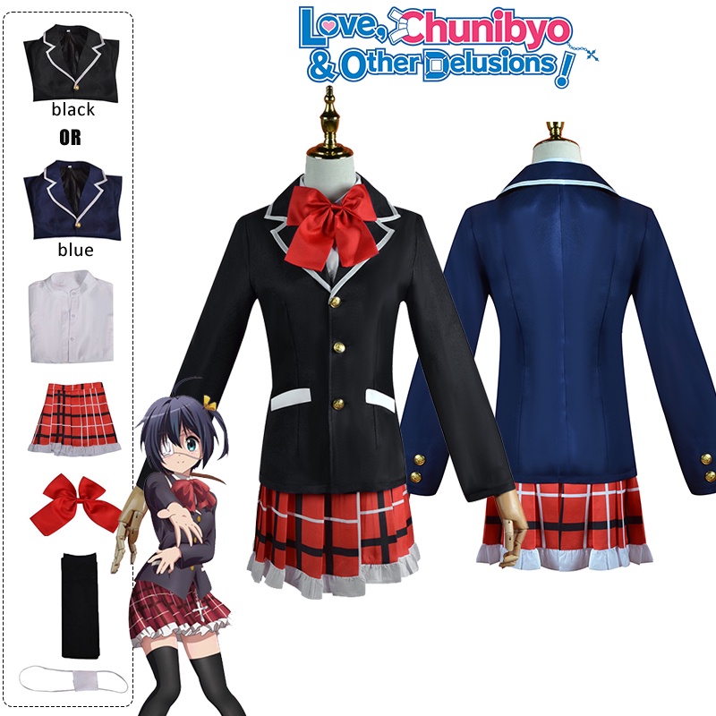 Anime Love,Chunibyo & Other Delusions Takanashi Rikka Cosplay Costume Uniform Carnival