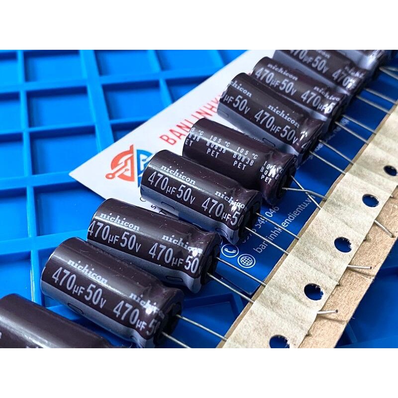 [Combo 5 chiếc] Tụ hóa Nichicon 470uF 50V 105 độ 12.5x25mm