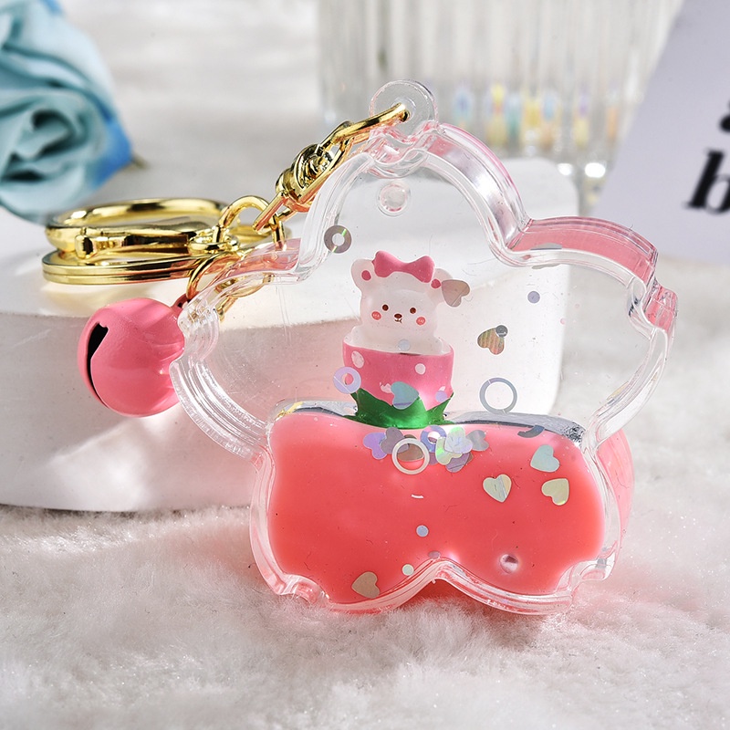 Mới Móc Khóa Kim Tuyến Hình Thỏ Con Xinh Xắn