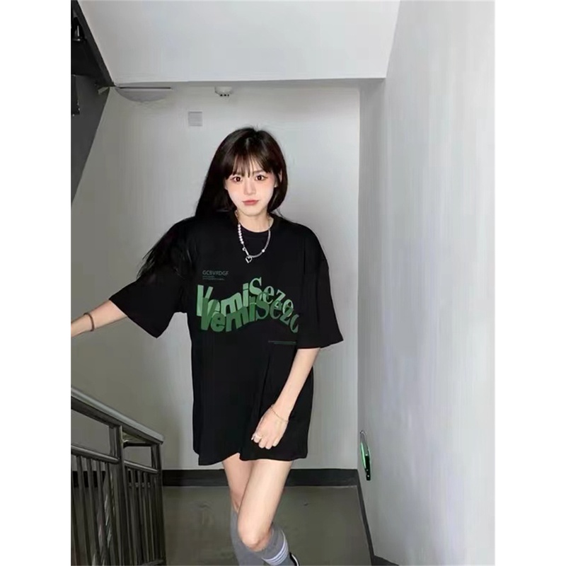 Áo Thun Ngắn Tay Dáng Rộng Thời Trang vintage Cho Nữ