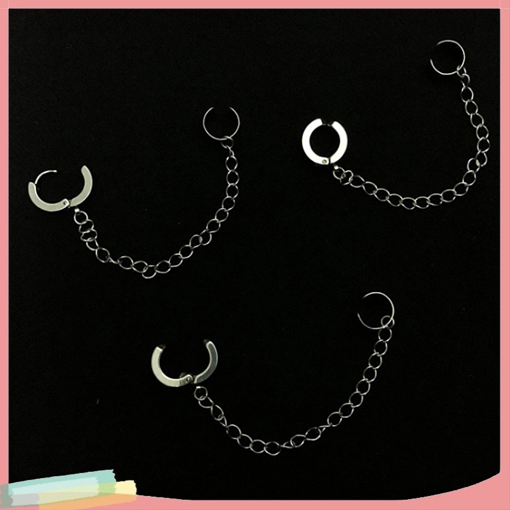 1 khuyên kẹp vành tai bằng thép titan thời trang cá tính